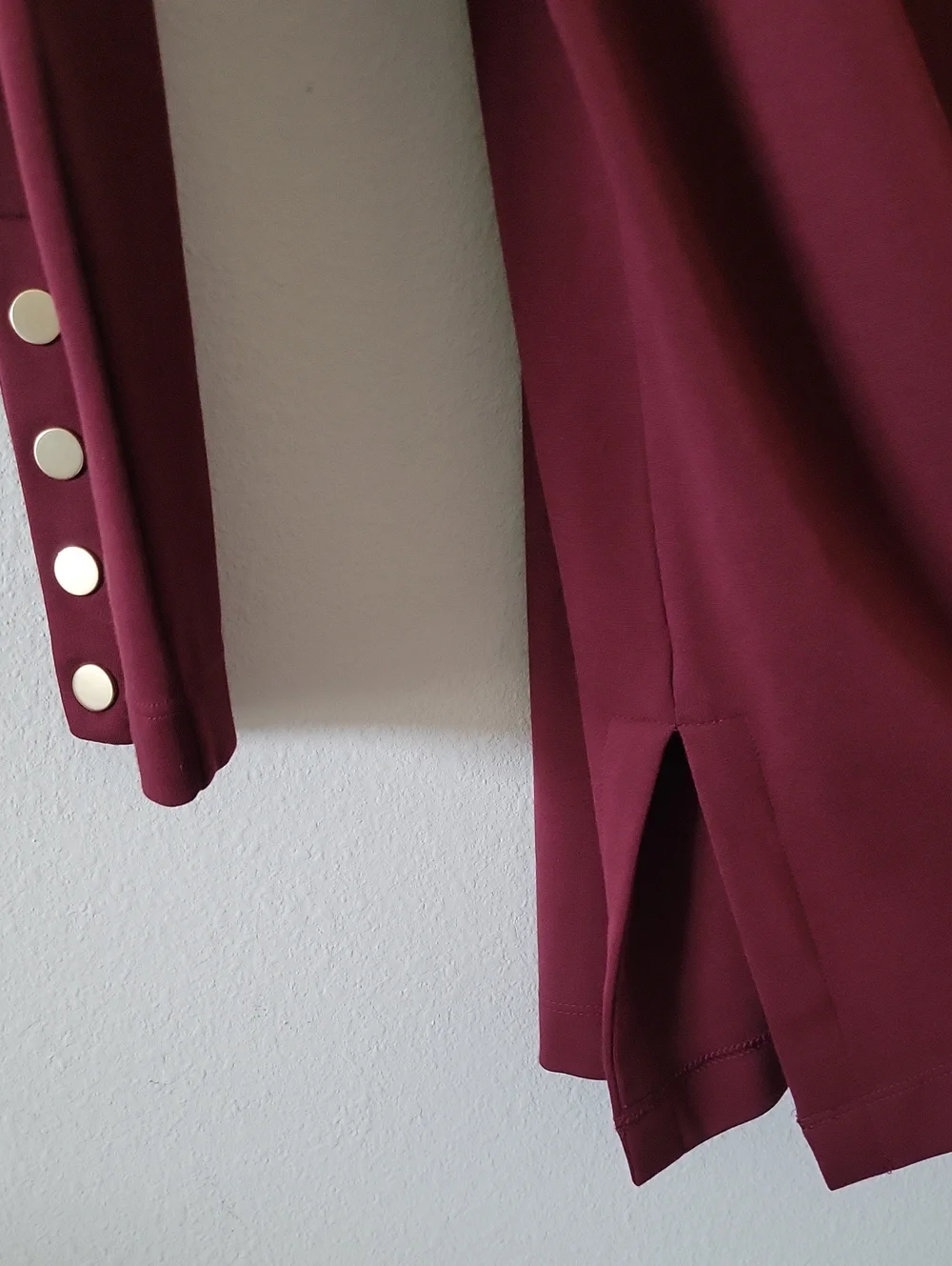 Chico's Cranberry‎ Ponte Long Sleeve Tunic Size Medium
